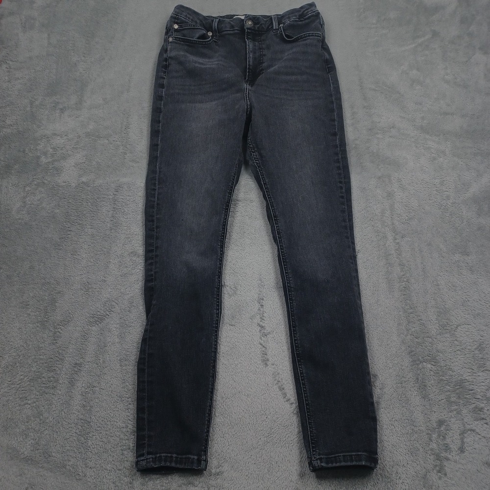 We The Free Jeans Womens 30 Black Denim Skinny Modern Boho